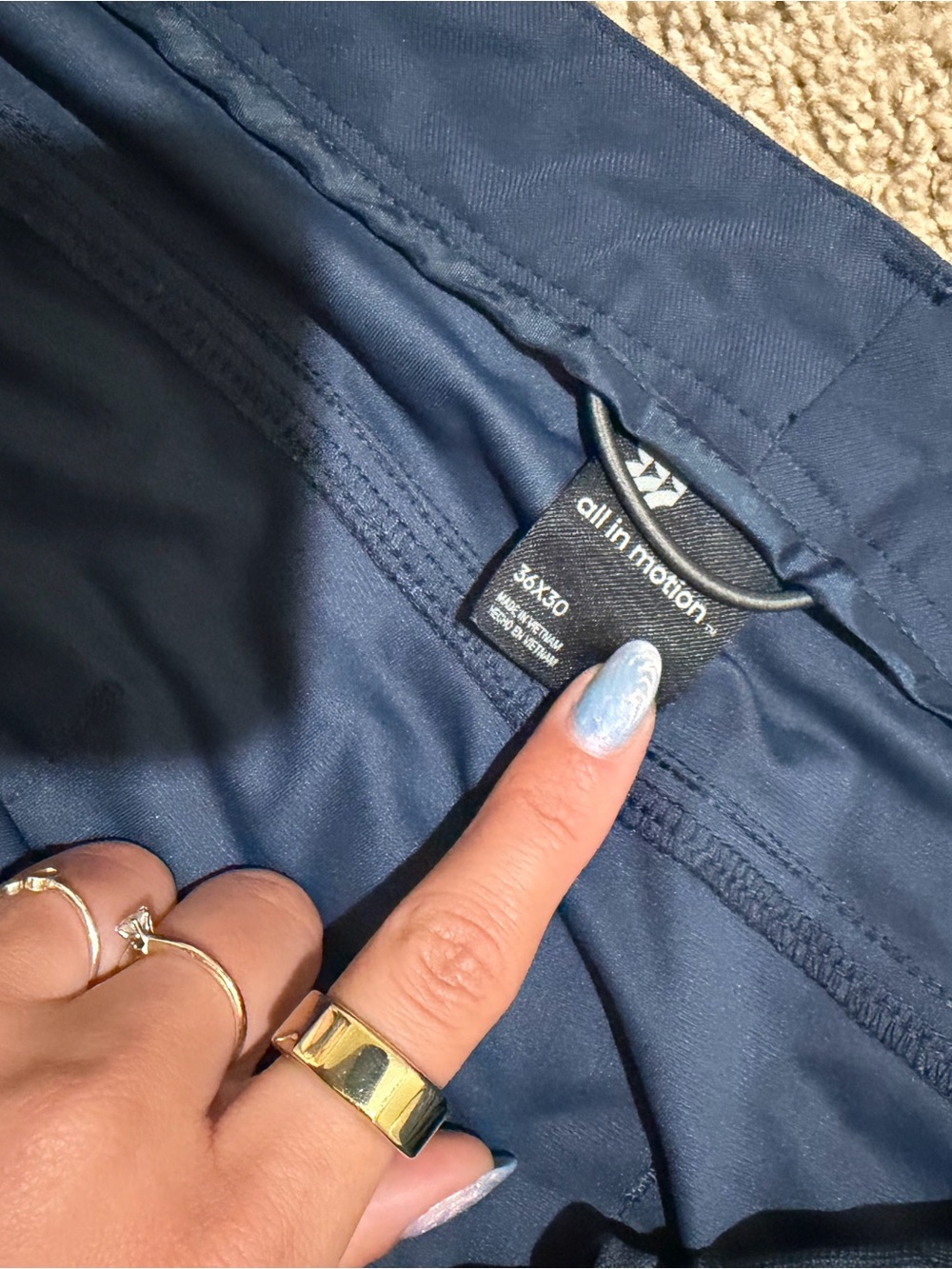 all in motion Men's Blue athletic pants - Picture 2 of 2